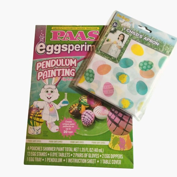 PAAS Eggspersiments Pendulum Painting Kit For Egg Decorating Activity 2 Aprons - Picture 1 of 10